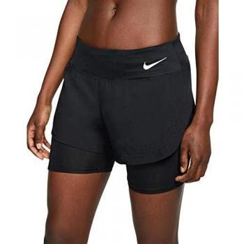 NIKE W NK Eclipse 2In1 Short Sport Shorts, Mujer, Black/Reflective Silv, M
