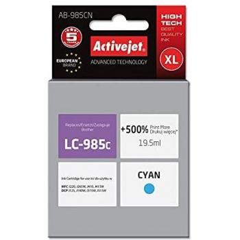 ActiveJet AB-985CN Ink Cartridge for Brother Printers - LC-985C Cyan Replacement - 19 ml - 100% Brand New