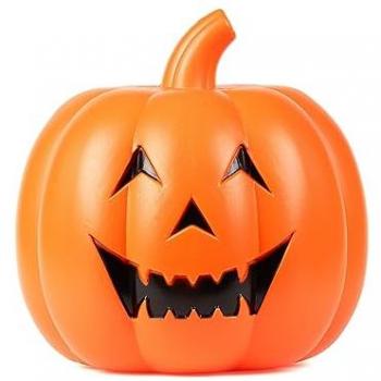 Calabaza Luminosa con Luz y Sonido de Plástico 32 cm para Decoración de Halloween