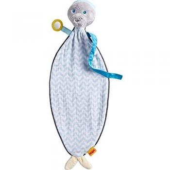 HABA 305827-Schmusetuch Robbe RUDI, Schmusteuch AB 0 Jahren Control de Suciedad, Color Gris