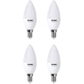 Panalight Pack de 4 Lámparas Led Vela Frost E14 de 4 W, 4500K