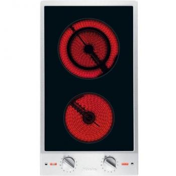 Miele CS 1112 E Placa Vitrocerámica Modular, Eléctrica, 38 cm de Ancho, 2 Zonas de Cocción, Controles Rotativos