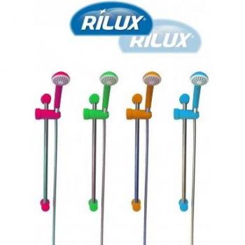 Columna de ducha ajustable con ducha de mano y alcachofa JET - RILUX Naranja