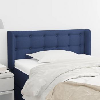 Cabecero de Tela Azul con Orecchio 83x16x78/88 cm
