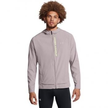 Chaqueta de hombre OutRun The Storm Under Armour - Resistente al agua, transpirable, con capucha ajustable, cierre frontal completo, bolsillos laterales con cremallera y diseño ligero