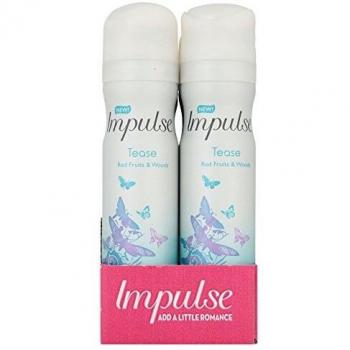 Spray Corporal Impulse Tease 75ml - Desodorante con Fragancia a Frutos Rojos y Maderas