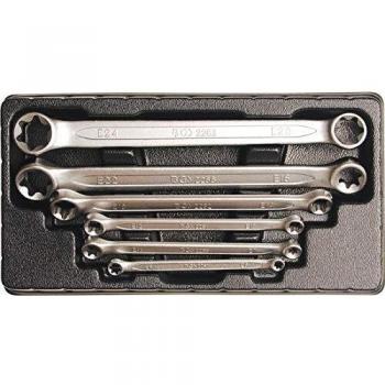 BGS 2268 | Juego de llaves de estrella dobles con cabezas E-Torx | E6 x E8 - E20 x E24 | 6 piezas