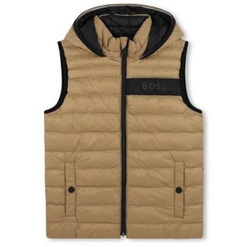 Chaleco reversible con capucha BOSS Kidswear para niño, color marrón, modelo J51234