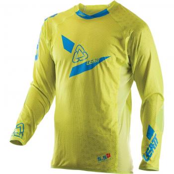 Leatt GPX 5.5 ultraweld Jersey para hombre motocicleta chaqueta – verde lima/azul/Grande