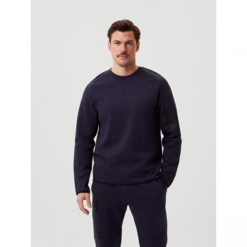 Borg Tech Sweat Crew - Navy, Size L, Men's Sweatshirt, Moisture-wicking Fabric, Lightweight, Breathable, Regular Fit