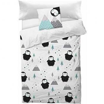 NORKIDS Funda nórdica Pingu White Cama 90