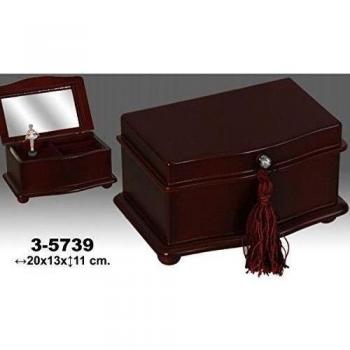 Supernova Decoracion-Joyero Musical Madera Marron _20X13X11Cm