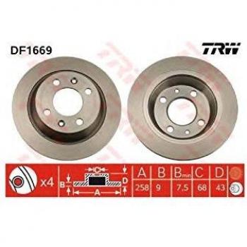 TRW Automotive AfterMarket DF1669 TRW, negro