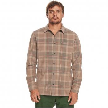 Quiksilver - Camisa Manga Larga Oakenhead Marrón