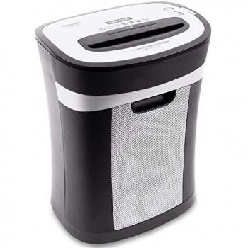 Duronic PS581 Destructora trituradora de papel con corte cruzado máxima seguridad, de 19 l y 530W - Garantiza cumplimiento de LOPD, tritura 12 hojas A4 dobladas - Papelera escritorio y oficina
