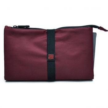 Iris Barcelona Snack Bag Soft Burdeos y Gris Plegable 24x14x4 cm