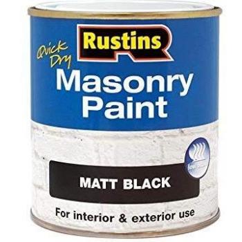 Rustins Masonry Paint Black 500ml