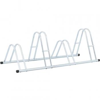 vidaXL Bicycle Stand for 4 Bikes Floor Freestanding Galvanised Steel