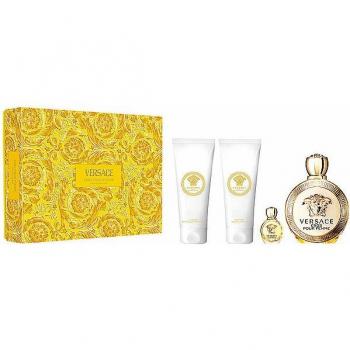 Versace Eros Pour Femme Gift Set - Eau de Parfum 100ml + 5ml, Body Lotion 100ml, Shower Gel 100ml