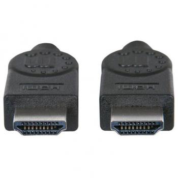 Manhattan HDMI Cable with Ethernet 4K@30Hz (High Speed) 2m Male to Male Black