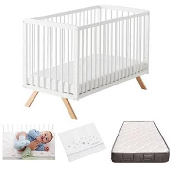 Cuna Colecho Nuru con Kit de Seguridad, Colchón Morfeo y Ropa de Cama 100% Algodón Cool-Dreams