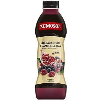 Zumosol Botella de Zumo Uva Tinta, Frambuesa, Mora y Granada - 850 ml