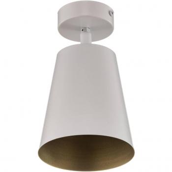 Foco de techo Emibig Lighting Prism de acero, 1 luz, blanco/oro, 1x E27