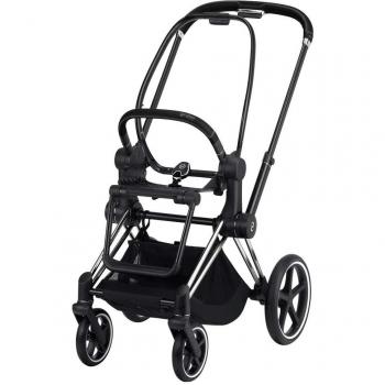Cochecito PRIAM CYBEX Dúo Chasis Cromado Negro Capazo y Silla Black