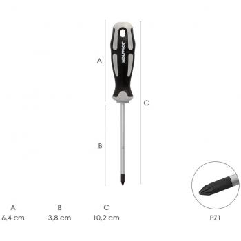 Destornillador Pozidriv Acero S2 - PZ 1 X Ø 5 X 38 Mm - 105 Mm