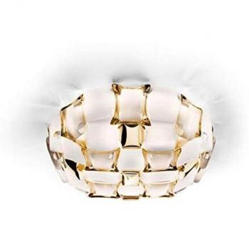 Aplique de pared Slamp Mida 50 cm blanco y oro