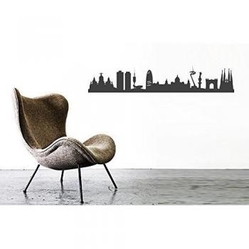 Gris oscuro de adhesivo decorativo para pared, diseño de Barcelona - adhesivo de Ciudad de 44spaces