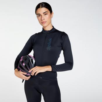 Maillot de ciclismo mujer Spiuk Anatomic L manga larga negro claro