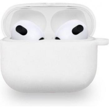 Funda de silicona protectora para AirPods 3 en color blanco