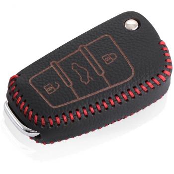 Funda para llave de coche de AUDI A3 A4 A6 A6L A8 R8 Q7 TT 2006-2011, rojo