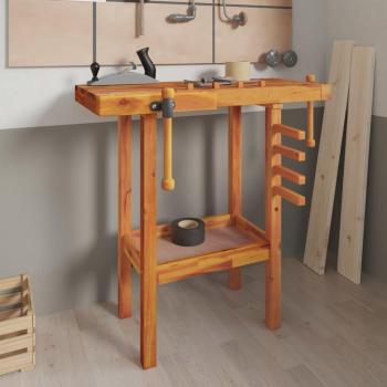 Banco de trabajo con madera de acacia maciza 92x48x83 cm