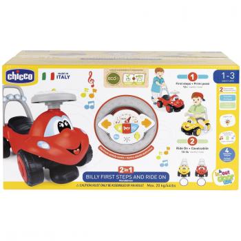 Chicco Andador Correpasillos 2 en 1 Billy El Camión, Interactivo con Sonidos y Luces, Andador Bebé Primeros Pasos, Juguetes para Bebés y Niños de 9