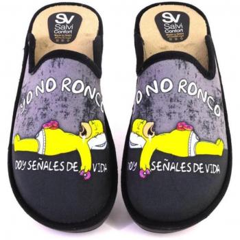 Zapatillas de casa de hombre SALVI 09T-416 negro