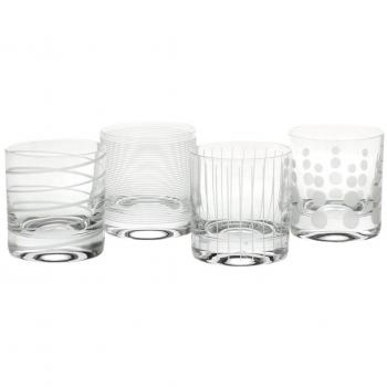 Mikasa Taza de Cristal Transparente 360ml - Juego de 4 Unidades