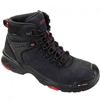 Botas de Seguridad Bailey Talla 45 Cuero Negro/Rojo S3 SRC HRO WR EN ISO 20345 Baak