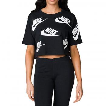 Nike W Nsw Futura SS Toss, sudadera para mujer, mujer, W Nsw Ss Futura Toss, blanco y negro, Medium