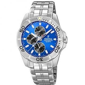 Festina Reloj Multiesfera para Hombre de Cuarzo con Correa en Acero Inoxidable F20445/4