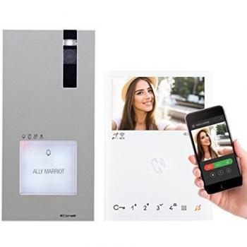 Comelit VIP IP Wi-Fi Video Intercom Kit with Mini Hands-Free Monitor and Quadra Door Station 8561V