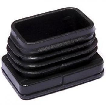 Brinox B75845N Contera Interior Rectangular, Negro, 15 x 25 mm, Set de 50 Piezas