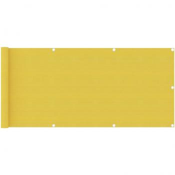 Toldo para balcón HDPE amarillo 75x300 cm