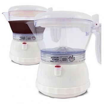 SILVANO Cafetera Microondas Individual Lavable 1-2 Taza Filtro Reutilizable Café en 3min