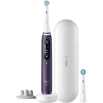 Oral-B iO Series 8S Electric Toothbrush with 6 Cleaning Modes, 2 Brush Heads, and Travel Case by Braun