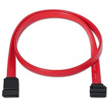 NANOCABLE 10.18.0202-OEM - Cable SATA Datos acodado para Disco Duro o Dispositivos con conexión SATA, Rojo, 0.5mts OEM