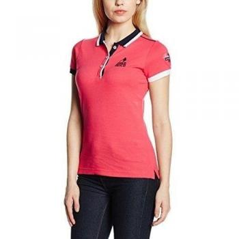 Spagnolo, Polo Pique Algodon Escudo 2687 - Polo para mujer, color rojo fresa, talla XL