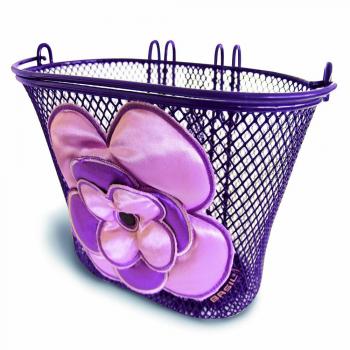 Basil Girls - Cesta frontal para bicicleta Lilac & Pink