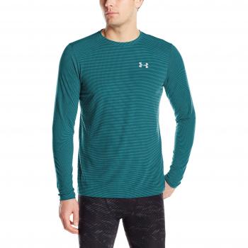 Under Armour Threadborne Streaker LS Camiseta de Manga Larga, Hombre, Verde